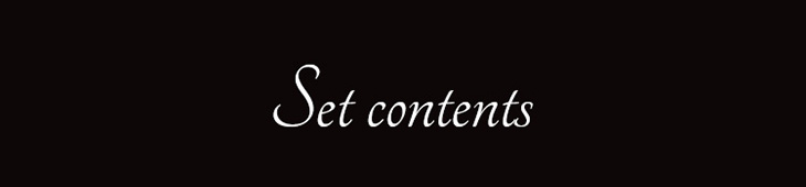 Set contents