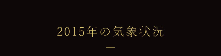 2015年の気象状況